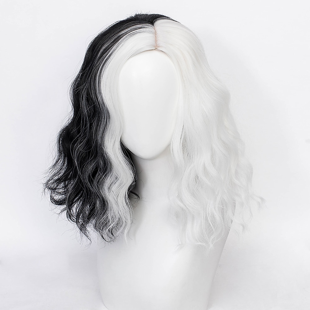 Parrucche Cosplay Nero Bianco Ambra Ondulato Capelli Sintetici Corto Parrucche Per donna Parrucche Per la festa del 2026 a $17.99 –P3