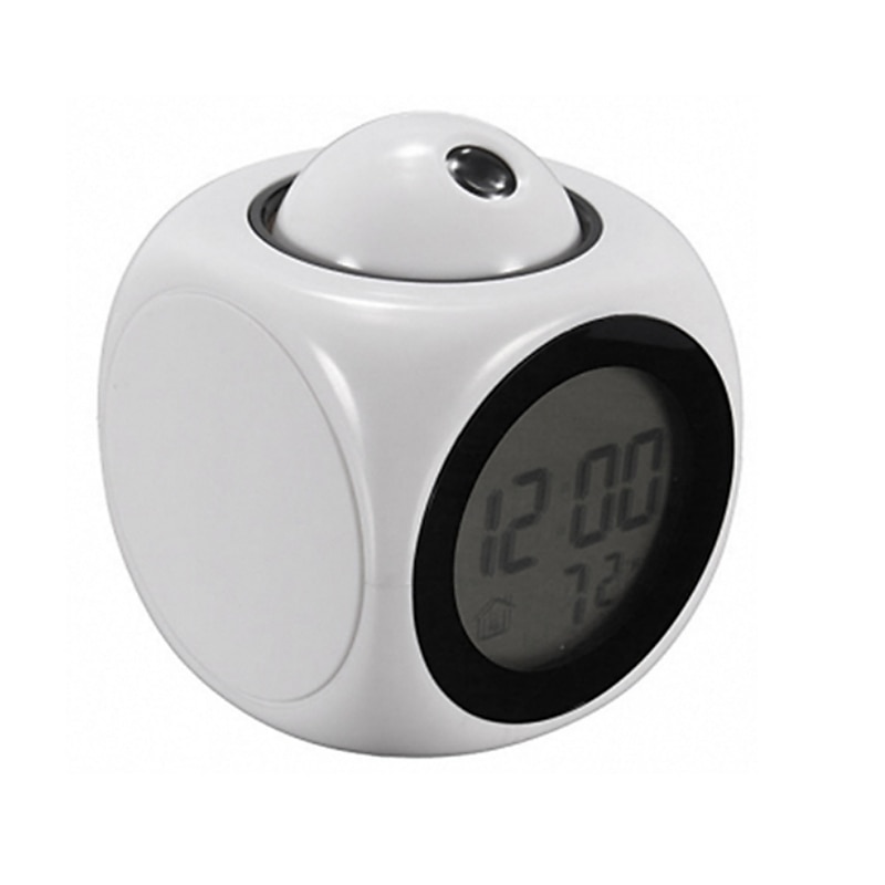 LED Smart Light  Projection Digital LED Alarm Clock for Bedroom on Ceiling Wall Dimmer USB Charger Battery Time And Temperature Display Backup Loud Dual Alarm Clock for Heavy Sleeper Kid Elderly 2025 - $13.99 –P9