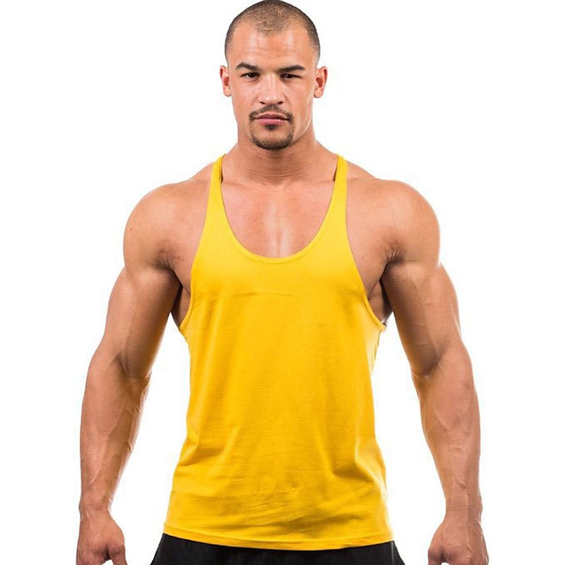 Breathable Mens Cotton Mens Workout Tanks For Gym, Running