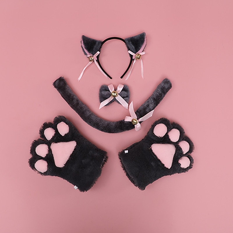Hair Band Cat Claw Suit a Generation of Cute Japanese Plush Hand-Made Cat Claw Bow Tie Animal Ears Beast Tail  Carnival Cos Props 2026 - GBP £12.86 –P4