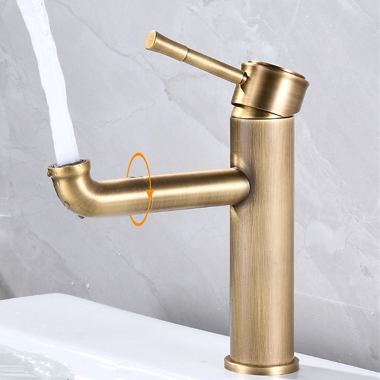 Bathroom Sink Faucet - Pull Out Oil-Rubbed Bronze / Antique Brass Centerset Single Handle One Holebath Taps 2025 - $113.99 –P7