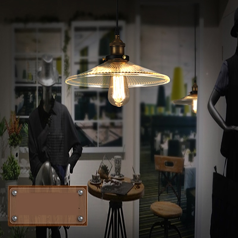 lampada a sospensione a led in vetro casa colonica vintage e27 lampada da soffitto vintage leggera lampada paralume industriale per soggiorno, soggiorno, sala da pranzo, ristorante, bar 110-240v del 2026 a $82.99 –P9