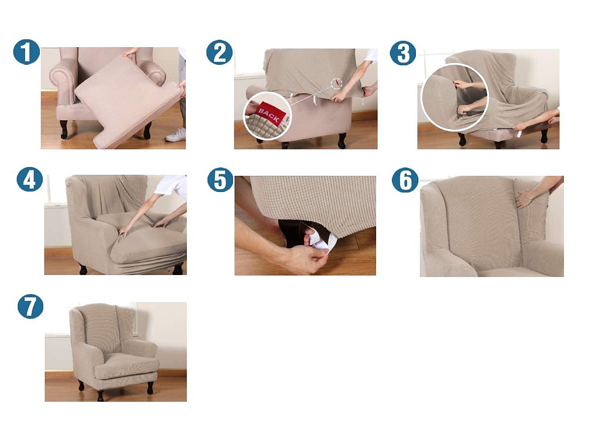Fodera per divano a 2 pezzi fodera per mobili in tessuto jacquard ad alta elasticità resta sul posto morbido spandex forma adatta per poltrona fodere antiscivolo lavabile in lavatrice del 2025 a $39.99 –P2
