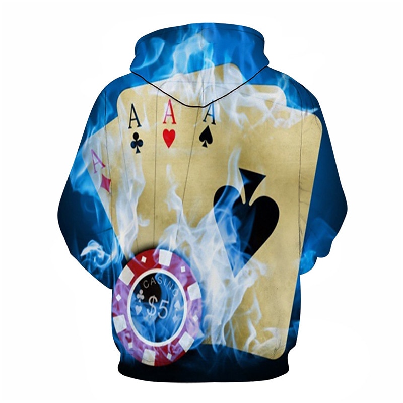 Per uomo Pop art Carte francesi Felpa con cappuccio Felpe Felpa Felpa con cappuccio Manica lunga Felpa con cappuccio Con cappuccio Streetwear Stampa 3D Informale Giornaliero Argento Nero Stampa del 2025 a $31.99 –P4