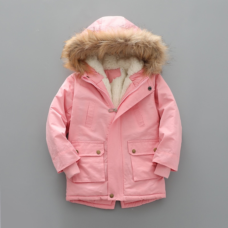 Kids Boys' Fleece Jacket Hoodie Jacket Outerwear Solid Color Long Sleeve Zipper Coat Outdoor Cotton Adorable Daily Yellow Pink Navy Blue Spring Fall 7-13 Years 2025 - $37.99 –P5