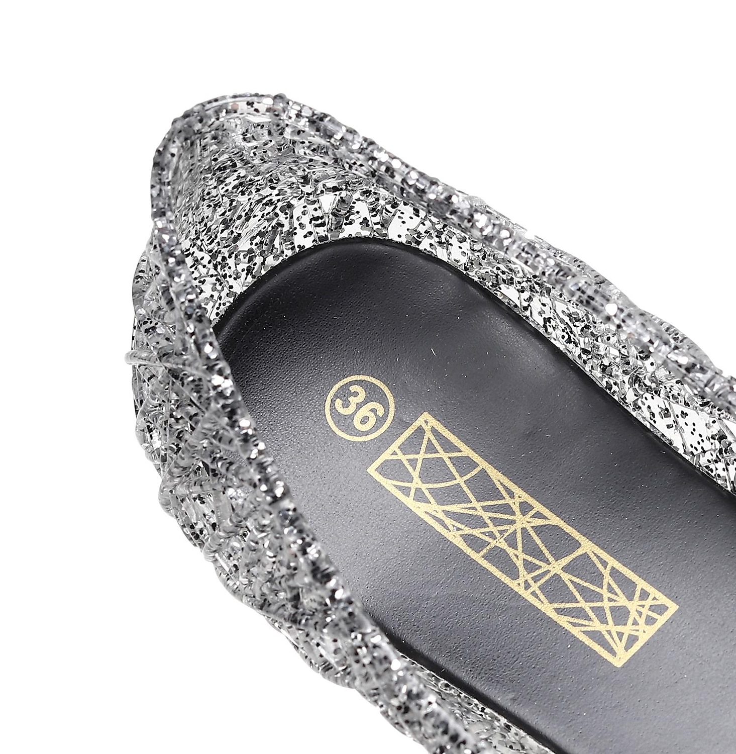 Per donna Ballerine Ballerine Scarpe gelatine Giornaliero Tinta unita Estate Piatto Punta tonda Informale PVC Mocassino Argento Nero Rosa del 2025 a $24.99 –P3
