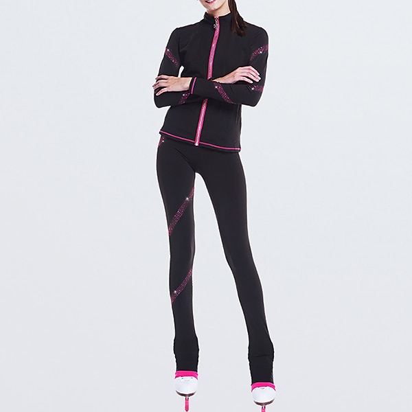 Eiskunstlauf-Jackett und -Hose Damen Mädchen Eislaufen Hosen / Regenhose Leggings Austattungen Schwarz Blau Fuchsie Vlies Spandex elastisch Ausbildung Praxis Wettbewerb Eiskunstlaufkleidung warm 2026 - $121.99 –P6