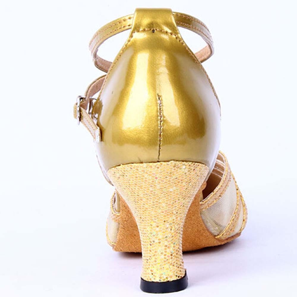 Women's Silver Soft Sole Dance Shoes with Glitter Straps and Heels - Ideal for Latin, Ballroom, and Salsa Dancing 2025 - $24.99 –P4