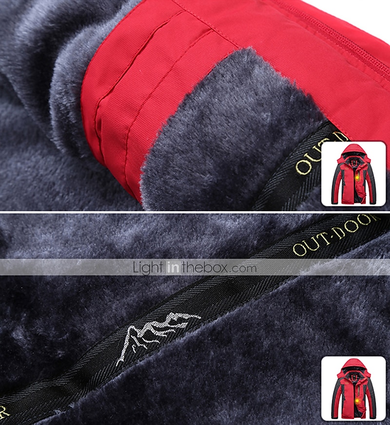 Herren Winterjacke Fleecejacke Soft Shell Jacke Windbreaker Klettern Wintersport warm Wasserdicht Mit Kapuze WASSERDICHT Winter Herbst Sportbekleidung Standard Rot Armeegrün Helles Schwarz Hellblau 2025 - $43.19 –P12