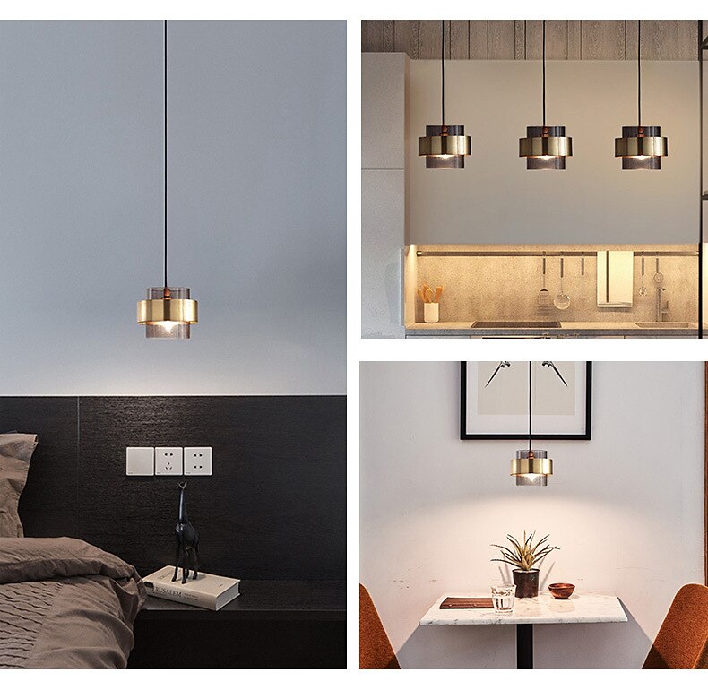 Pingente de luz led de 18 cm design único cilindro de estilo moderno de metal acabamentos pintados estilo nórdico moderno 220-240v de 2025 por $187.99 –P4