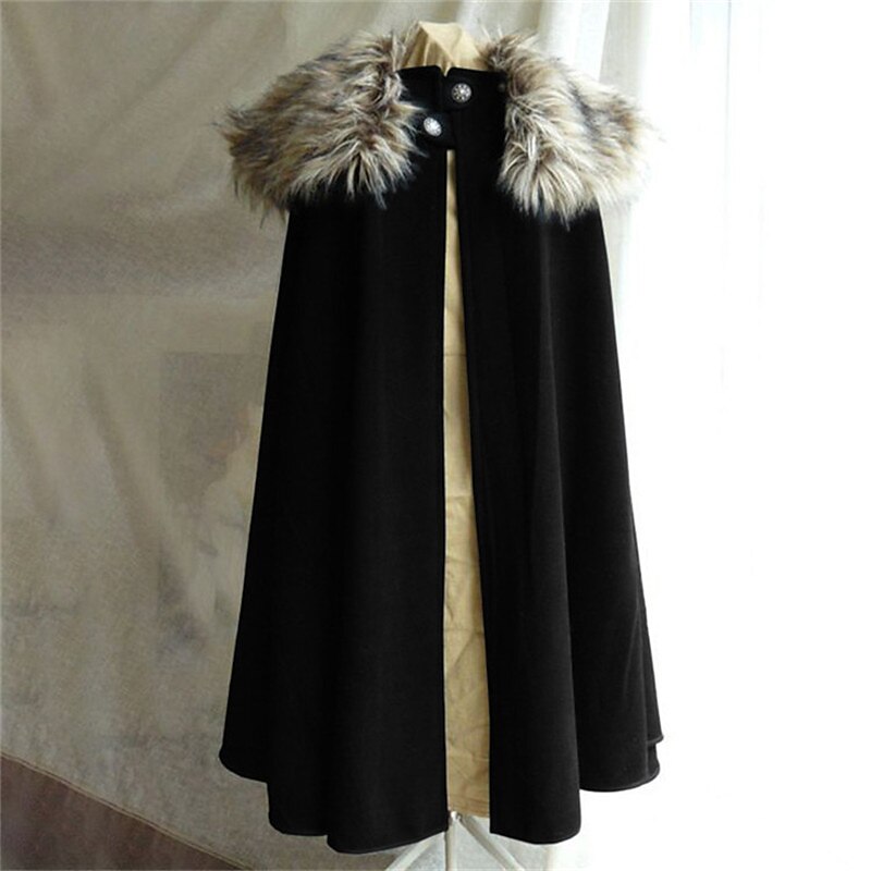 Women's Coat Cloak / Capes Long Coat Winter Coat Warm Windproof Overcoat Fall Trench Coat with Fur Collar Casual Jacket Long Sleeve Black Navy Blue Blue 2024 - $61.99 –P2