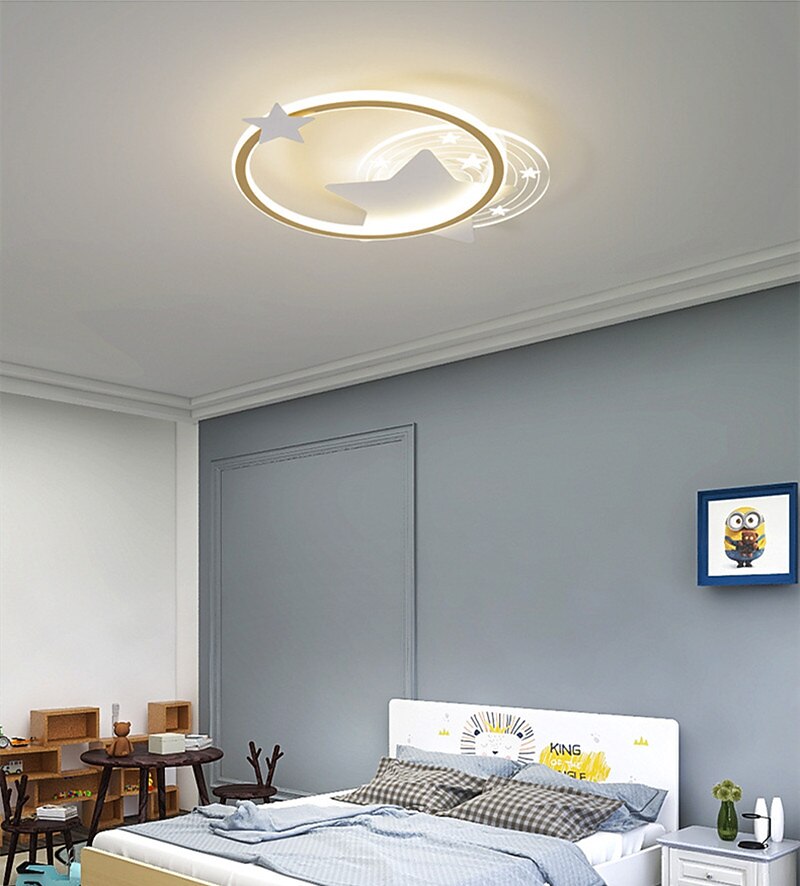 rund stjerne taklampe barneromslampe led soveromstaklampe nordisk stuelampe 2025 - $253.79 –P3