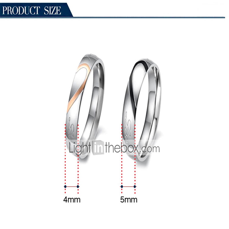 Herren Damen 2St Manschettenknöpfe Eheringe Bandring Verlobungsring Hochzeit Party zweifarbig damas Einfach Silber 2026 - $10.49 –P3