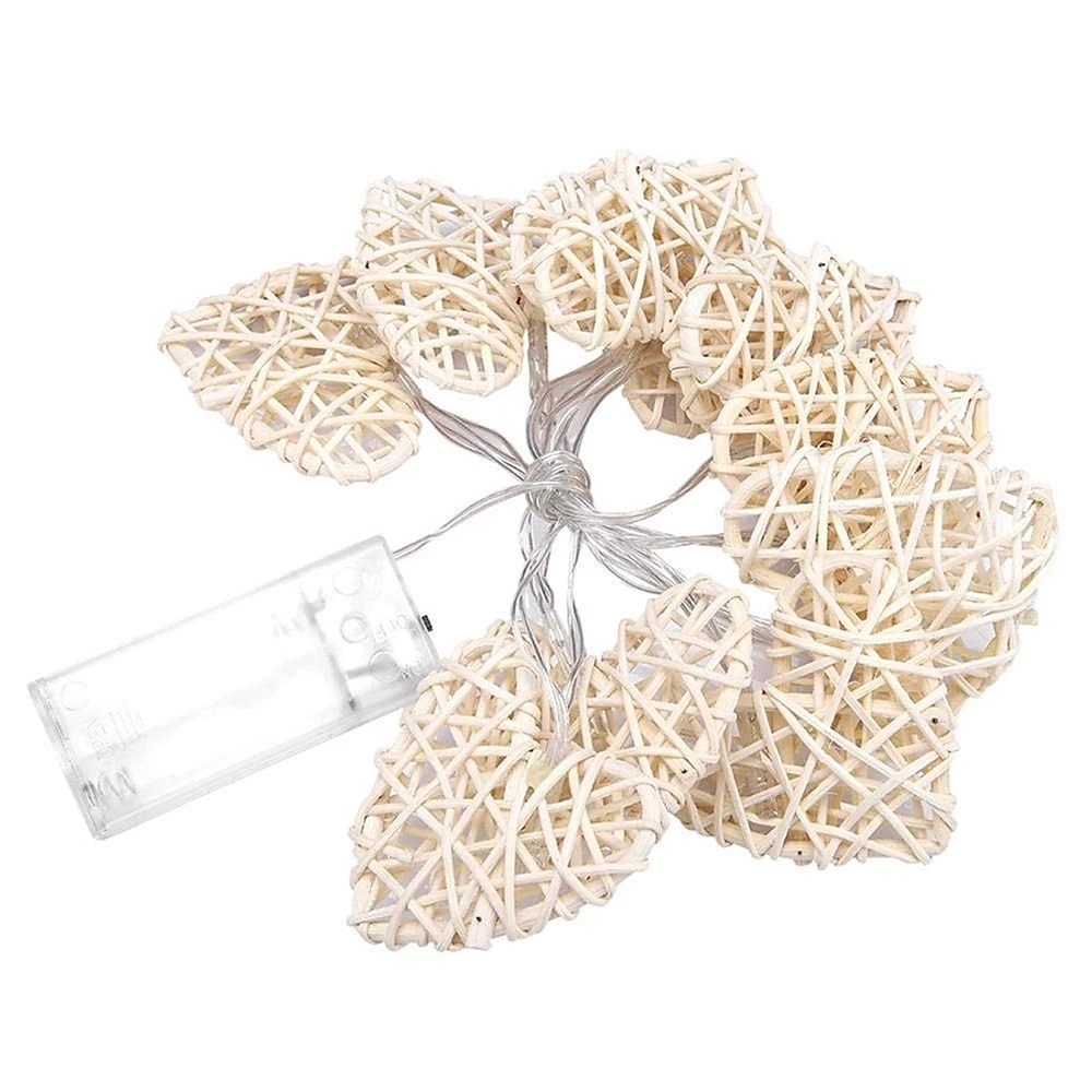 hartvorm led fairy lichtslingers 1.5 m-10leds 3m-20leds bruiloft verjaardagsfeestje kerst decoratie lamp batterij of usb powered 2025 - $10.49 –P7