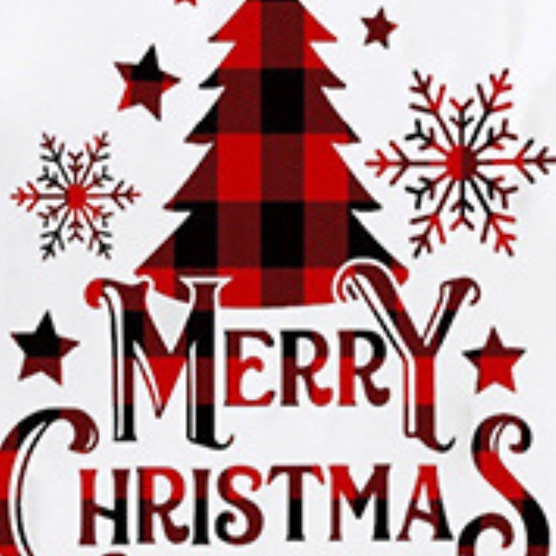 2025年 ファミリールック クリスマスファミリーパジャマ パジャマ チェック レタード スポーツ プリント ルビーレッド 長袖 ベーシック マッチング衣装  コレクション – $31.99 –P6