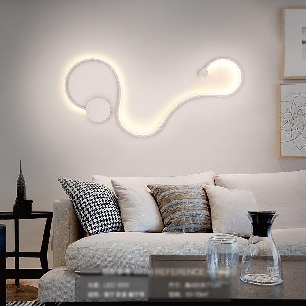 Lightinthebox oogbescherming moderne led wandlampen diy combinatie woonkamer kantoor aluminium wandlamp ip44 30/33/42 w 2025 - $222.11 –P13
