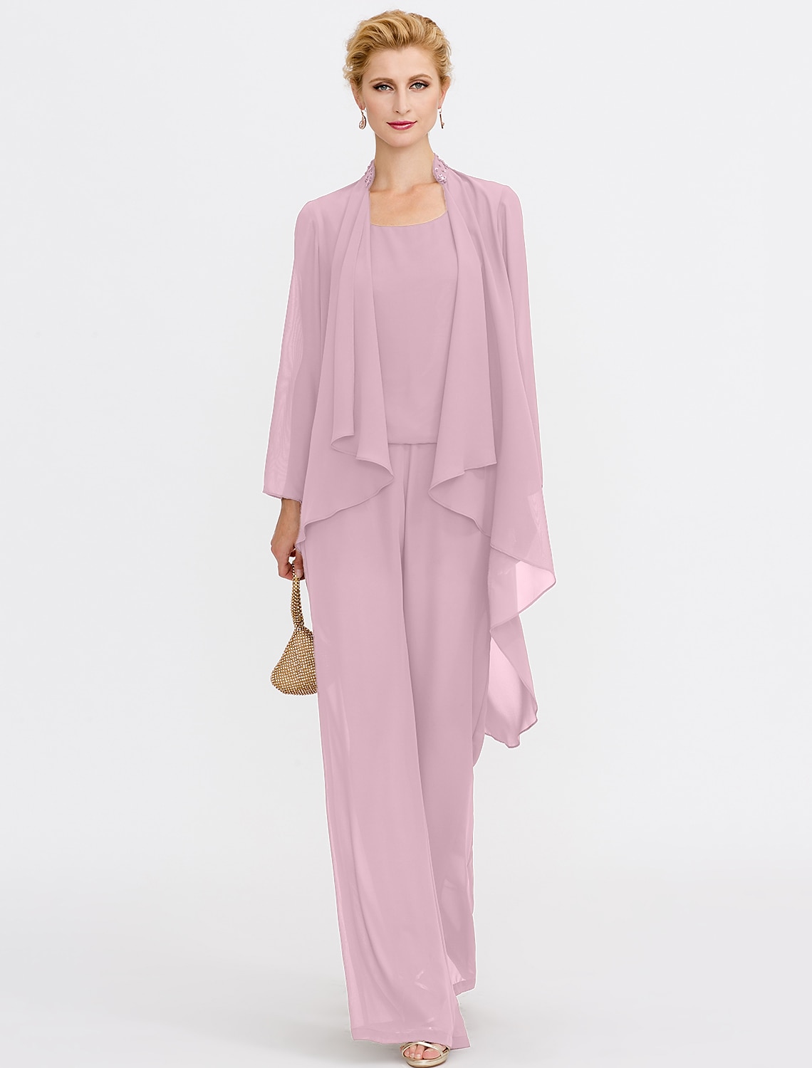 Kvinnes Stola Shrug Mors Stola Frakker  Jakker Elegant Solbeskyttelse Lange Ermer Chiffon Bryllups Gjest Stola med Perler Fest Kveld Vår  Høst å imponere 2025 - $48.99 –P1