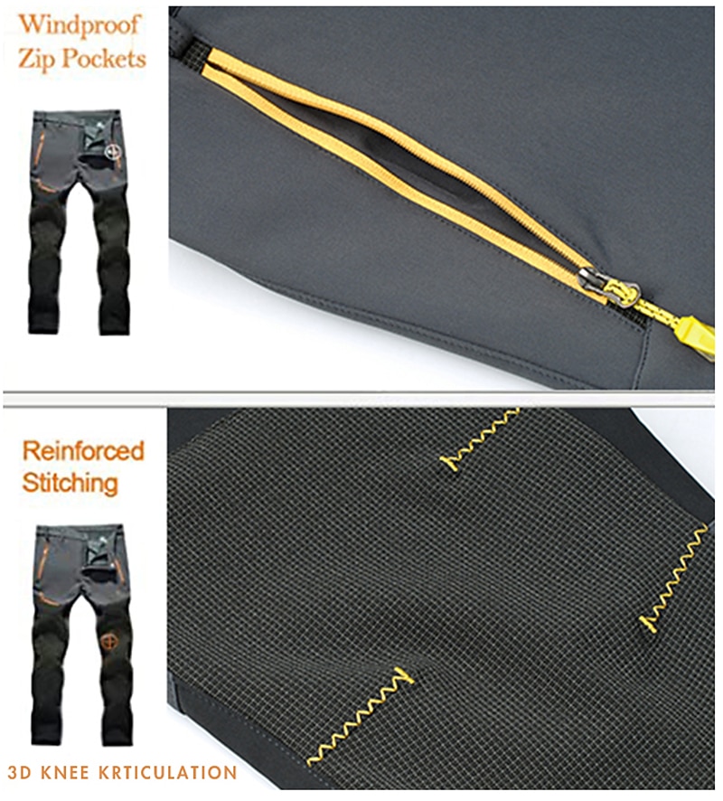 Women's Hiking Pants Trousers Fleece Lined Pants Winter Coat Softshell Pants Fashion Spring Fall Winter Outdoor Insulated Thermal Warm Fleece Lining Waterproof Pants / Trousers Bottoms Elastic Waist 2026 - $55.99 –P9