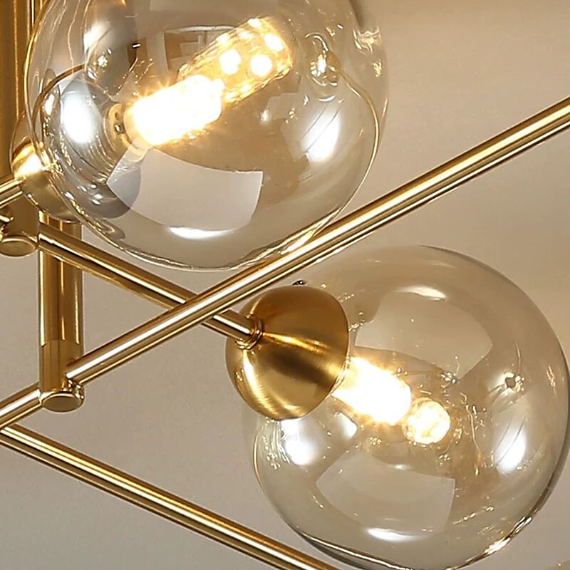 2025年 96cm　ランタン　デザイン　フラッシュシーリング　ライト　LED　シャンデリア　金属電気メッキ　モダン　220-240v　ペンダント　ライト　寝室　ベッドサイド　ランプ　暖かい　シンプル　雰囲気  コレクション – $634.49 -P5