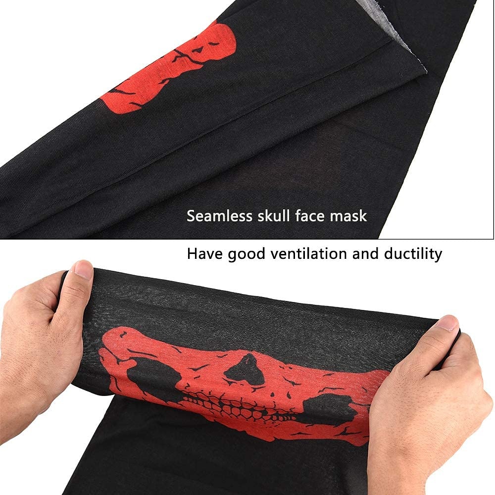 Cycling Face Mask Cover Headwear Neck Gaiter Neck Tube Scarf Halloween UV Sun Protection Windproof Fast Dry Quick Dry Bike / Cycling American flag 108 Ghost head Winter for Men's Women's Motobike 2025 - $6.49 –P6