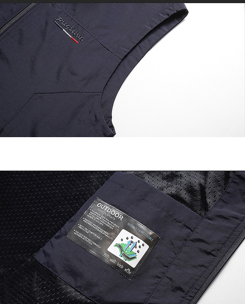 בגדי ריקוד גברים וסט Gilet אפוד דייגים וסט לטיולי הליכה אפוד ללא שרוולים ז'קט ג'יל בָּחוּץ רחוב יומי ליציאה סגנון רחוב ספורטיבי סתיו חורף כיס מיקוד מלא פוליאסטר עמיד שמור על חום הגוף נושם צבע אחיד 2025 - $36.99 –P17