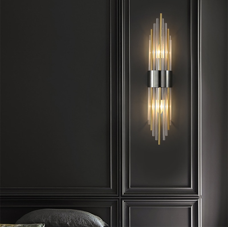 Φωτιστικό τοίχου εσωτερικού χώρου 58cm led φως πολυτελείας κρυστάλλινο σχέδιο μεταμοντέρνα σκανδιναβικού στυλ φωτιστικά τοίχου σαλόνι καταστήματα / καφετέριες κρυστάλλινο φωτιστικό τοίχου 220-240v 2026 - $85.99 –P4