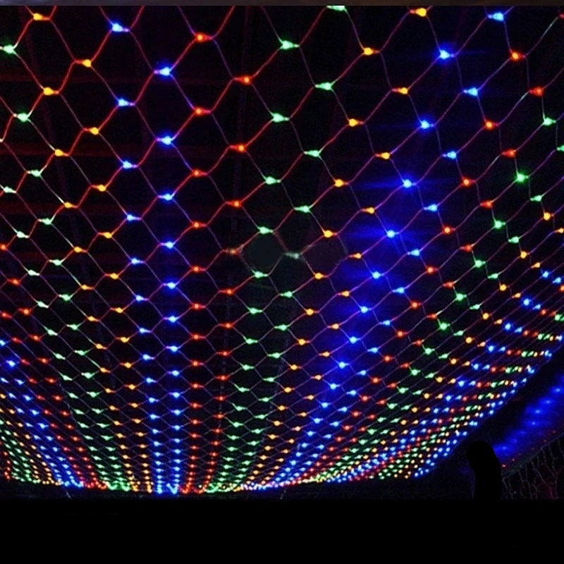 2025年 LEDネットストリングライトip656mx4m 3mx2mLedフレキシブルネットフェアリーストリングライト880led200ledメッシュストリングライトガーデンヤード用カラフルな装飾euusukプラグac110v220v 230v  コレクション – $13.99 –P8
