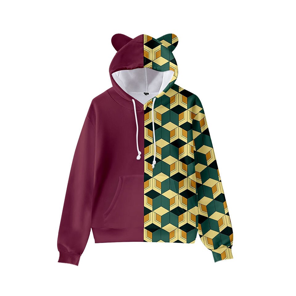 Kamado Nezuko Hoodie Anime Cartoon Anime 3D 3D Cat Ear Harajuku For Boys Girls' Kid's Back To School 3D Print 2025 - $24.99 –P2