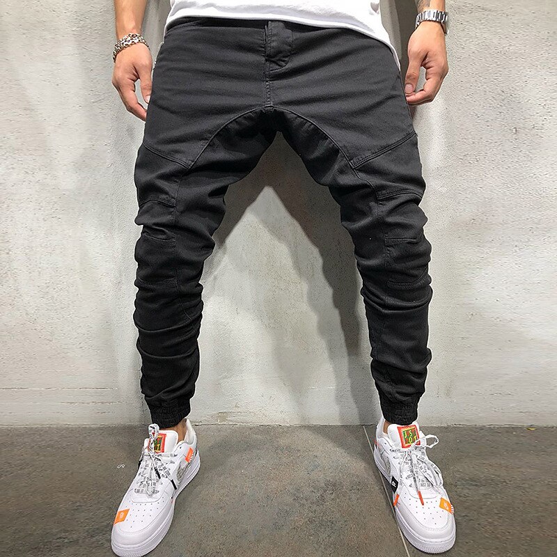 Men's Cargo Pants Trousers Track Pants Jogging Pants Outdoor Athleisure Daily Sports Soft Comfortable Pocket Drawstring Elastic Waist Plain Full Length Fashion Casual Activewear Black Khaki 2025 - $21.99 –P5
