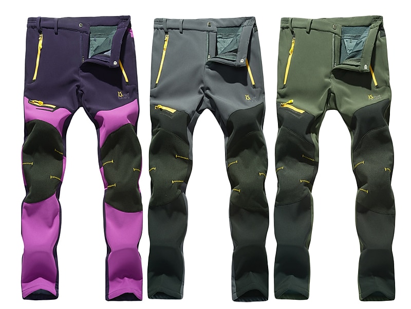 Női Planinarske hlače Fleece bélelt nadrág Télikabát Softshell nadrág Divat Tavasz Ősz Tél Külső Szigetelt Melegen tartani Gyapjú bélés Vízálló Nadrágok Alsók Rugalmas derék Cipzáras zseb Katonai 2026 - $55.99 –P3