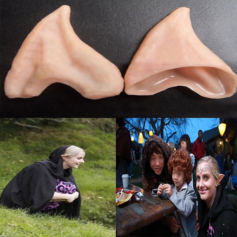 Halloween Elf Half Ears High Quality Latex Fairy Elf Ears Cosplay Accessories Creative Party Props Decoration Supplies 2025 - $6.49 –P2