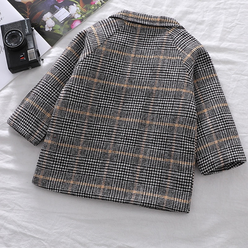 Gutt 3D Vinterjakke for barn عادي Stripet Jakke Langermet Vår Høst Aktiv Polyester Barn 3-8 år Normal 2025 - $27.99 –P9