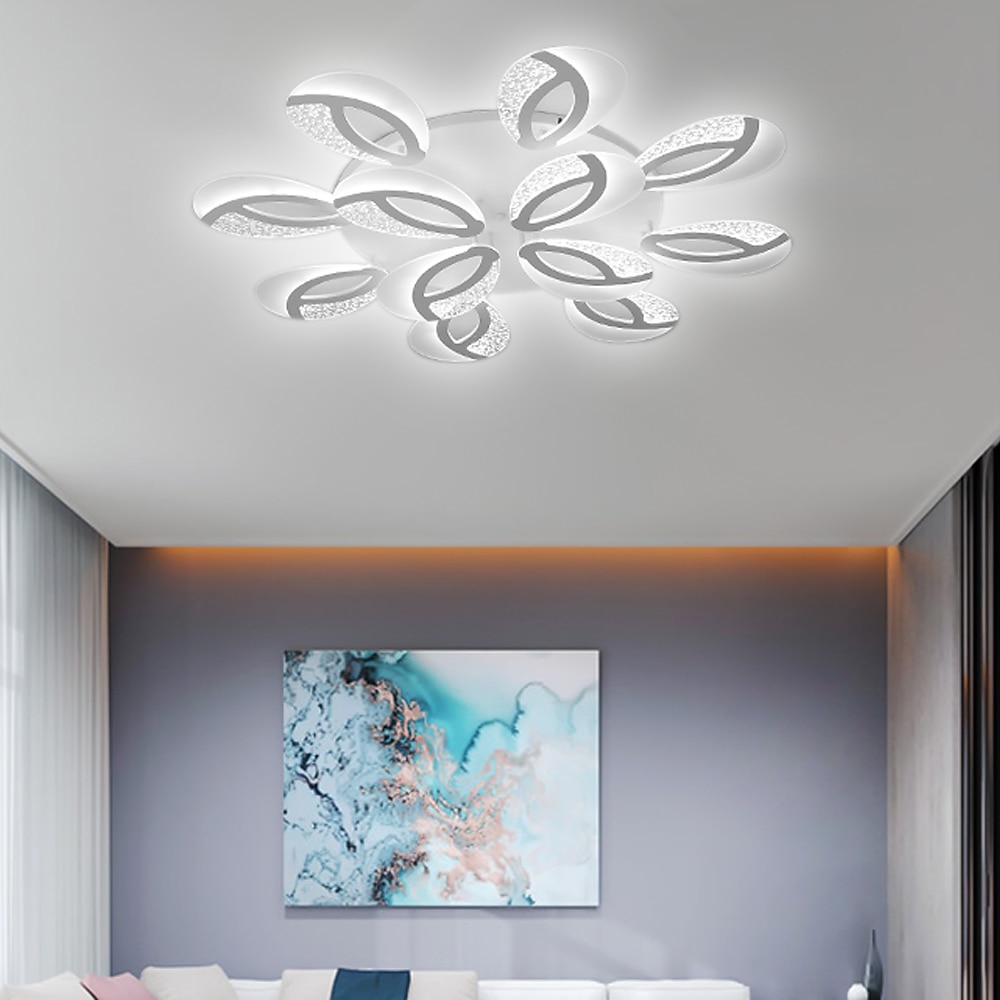 bulle acrylique moderne dimmable plafonnier led encastré queue de paon led plafonnier avec télécommande pour salon chambre salle à manger ac 110v 220v fleur conception de 2026 ? $170.99 –P3