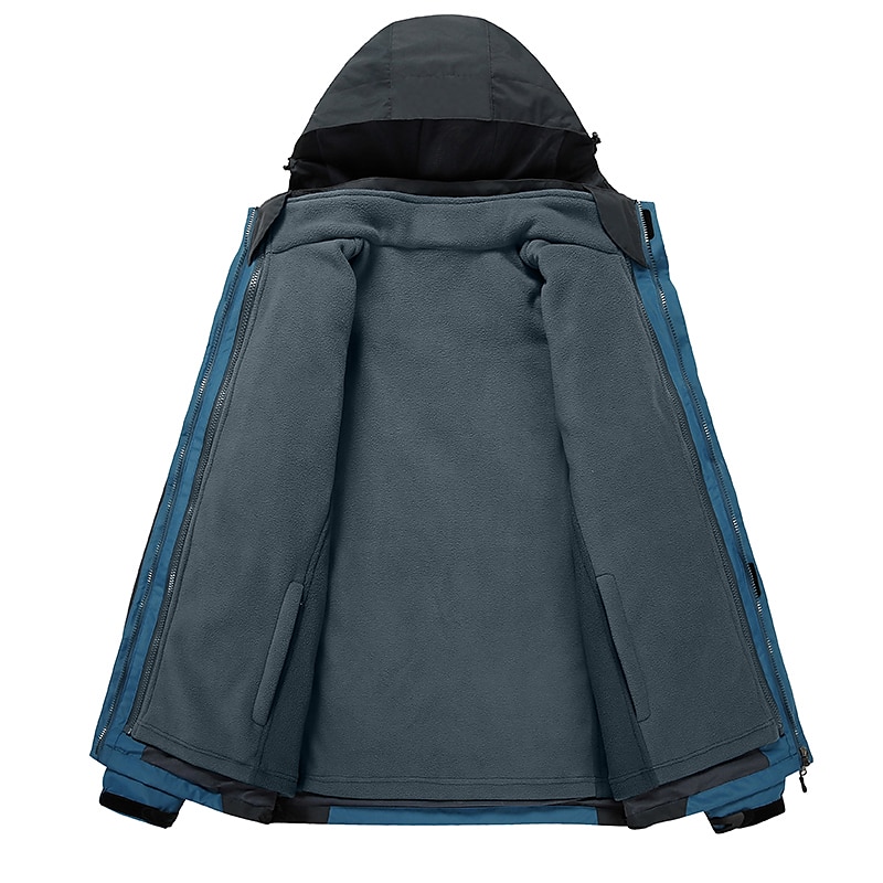 Męskie Kurtki 3 w 1 Kurtka narciarska Polar turystyczny Zima Na wolnym powietrzu Keep Warm Wodoodporny Odporność na wiatr Zdejmowany z polaru Bluza z Kapturem Wiatrówki Prochowce Pojedynczy suwak 2025 - $79.99 –P1