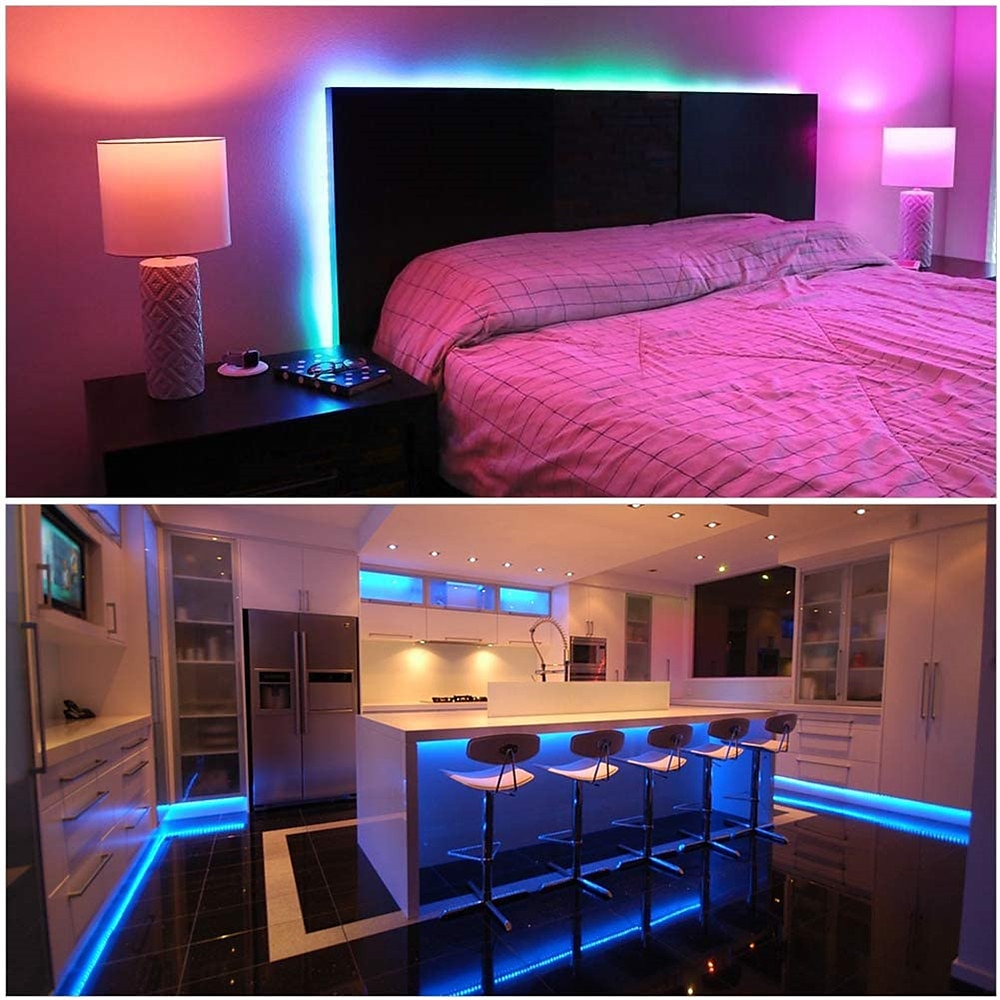98.4ft 30m smd5050 LED bandă rgb schimbarea culorii pentru living decor petrecere dormitor bucătărie bricolaj decorare acasă 8 moduri de iluminare suport adeziv 2025 - $74.99 –P3
