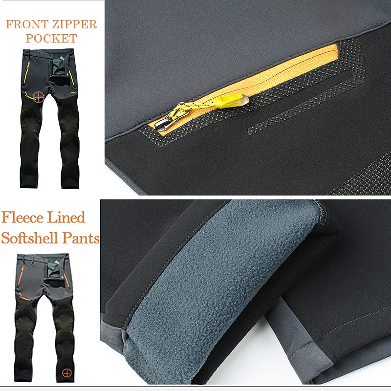 Women's Hiking Pants Trousers Fleece Lined Pants Winter Coat Softshell Pants Fashion Spring Fall Winter Outdoor Insulated Thermal Warm Fleece Lining Waterproof Pants / Trousers Bottoms Elastic Waist 2026 - $55.99 –P10