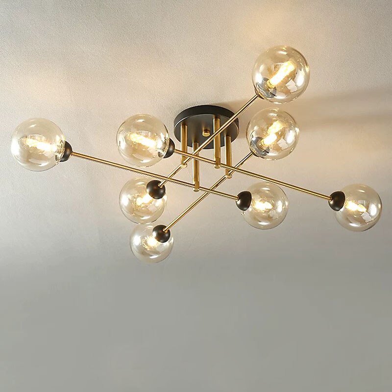 2025年 96cm　ランタン　デザイン　フラッシュシーリング　ライト　LED　シャンデリア　金属電気メッキ　モダン　220-240v　ペンダント　ライト　寝室　ベッドサイド　ランプ　暖かい　シンプル　雰囲気  コレクション – $634.49 -P7
