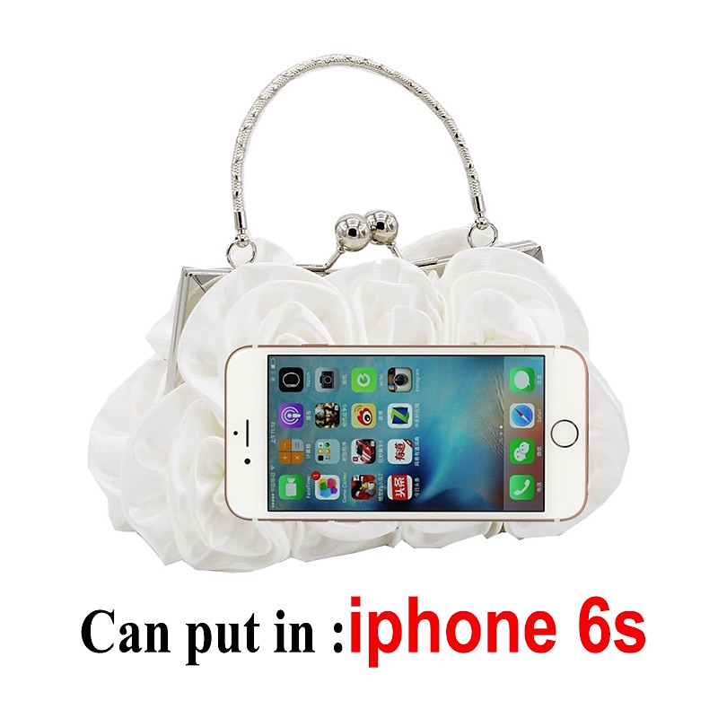 Elegant Red Floral Evening Clutch Bag – Vintage Rose Design with Silver Handle for Weddings, Proms, and Formal Events 2025 - $26.99 –P2