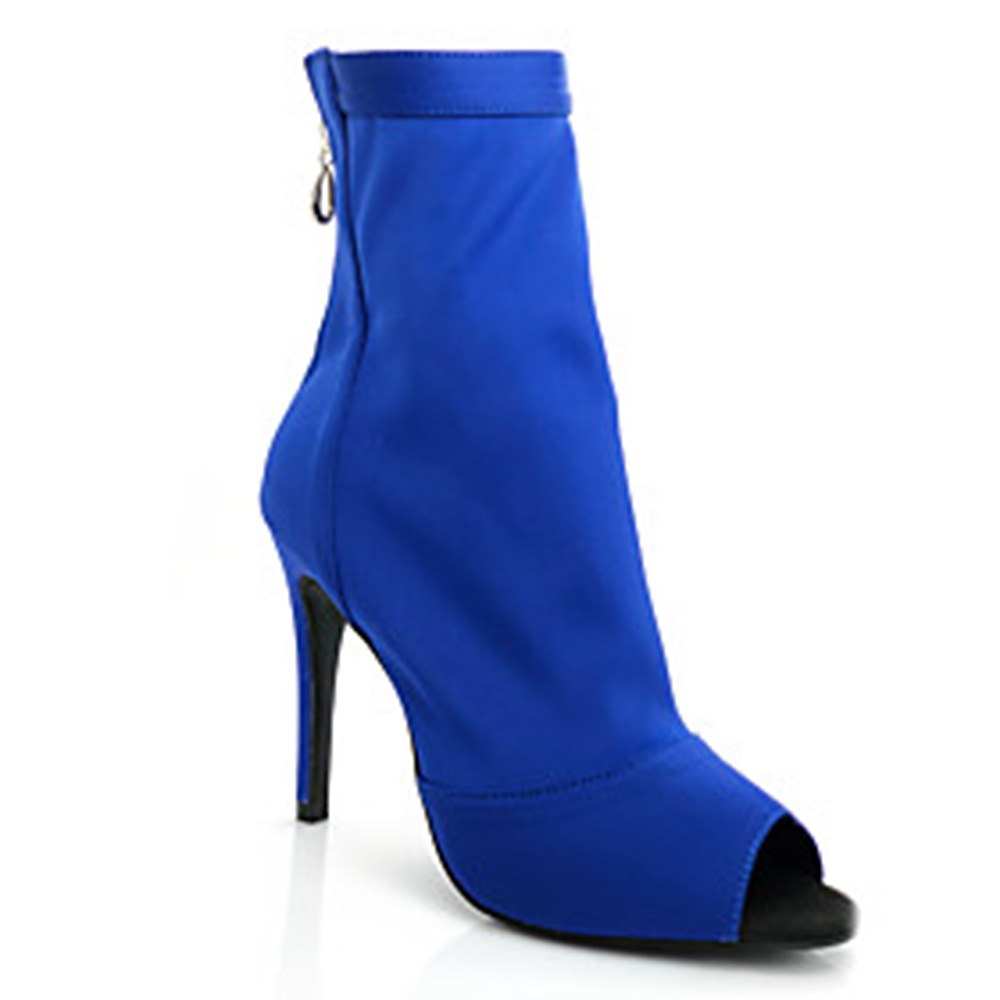 kvinnors svarta peep-toe-dansskor med stilettklackar - eleganta prestandaskor för balsal och latindans 2026 - $59.99 –P6