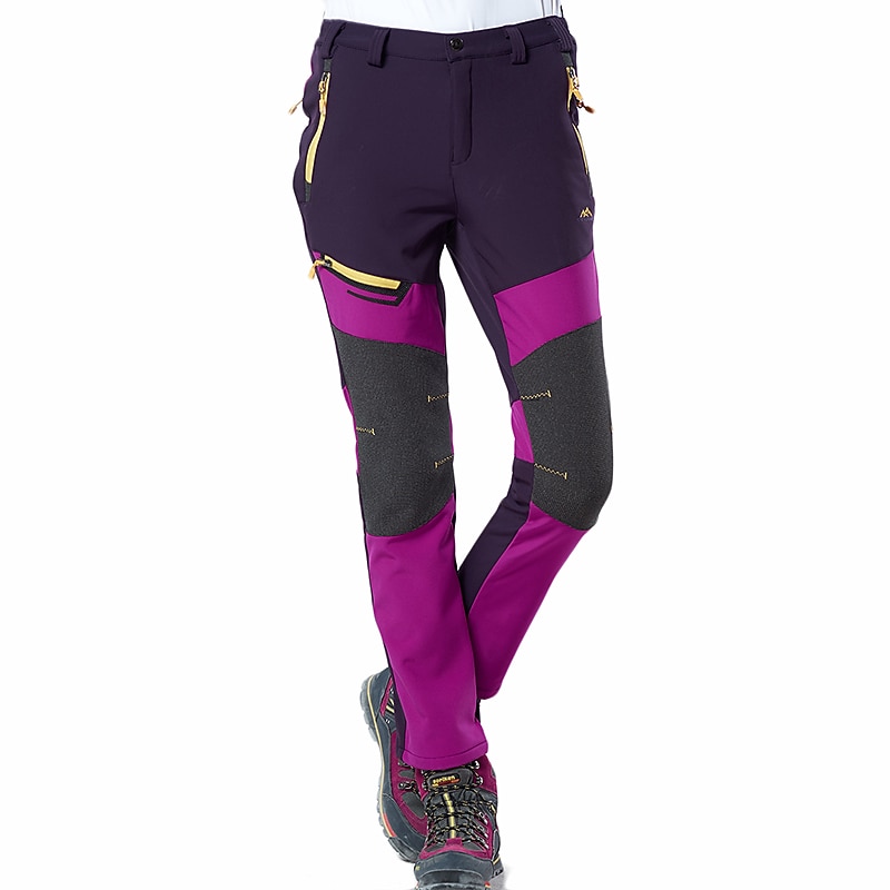 Női Planinarske hlače Fleece bélelt nadrág Télikabát Softshell nadrág Divat Tavasz Ősz Tél Külső Szigetelt Melegen tartani Gyapjú bélés Vízálló Nadrágok Alsók Rugalmas derék Cipzáras zseb Katonai 2026 - $55.99 –P10