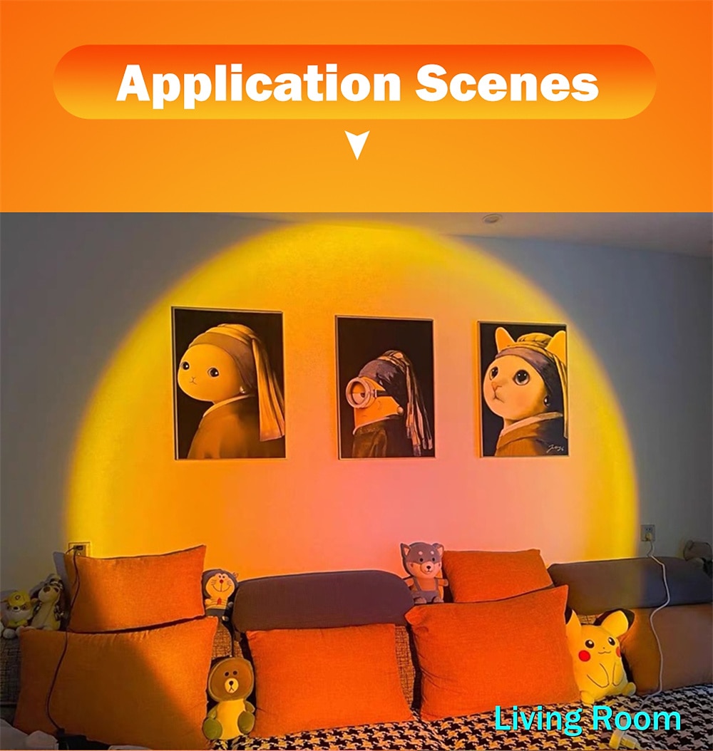 Свет USB лампа заката проектор настроения свет в гостиной спальне ночной свет декор комнаты бар атмосфера фон для фотографии 2026 - $21.99 –P7