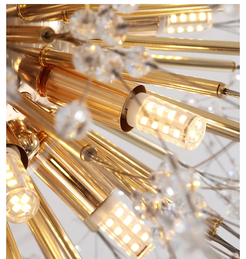 54/55/56/58 cm Firework Design Flush Ceiling Light LED Metal Modern Style Floral Style Geometrical Electroplated Nordic Style 220-240V 2025 - $151.99 –P8
