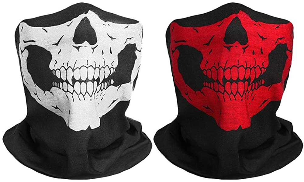 Cycling Face Mask Cover Headwear Neck Gaiter Neck Tube Scarf Halloween UV Sun Protection Windproof Fast Dry Quick Dry Bike / Cycling American flag 108 Ghost head Winter for Men's Women's Motobike 2025 - $6.49 –P3