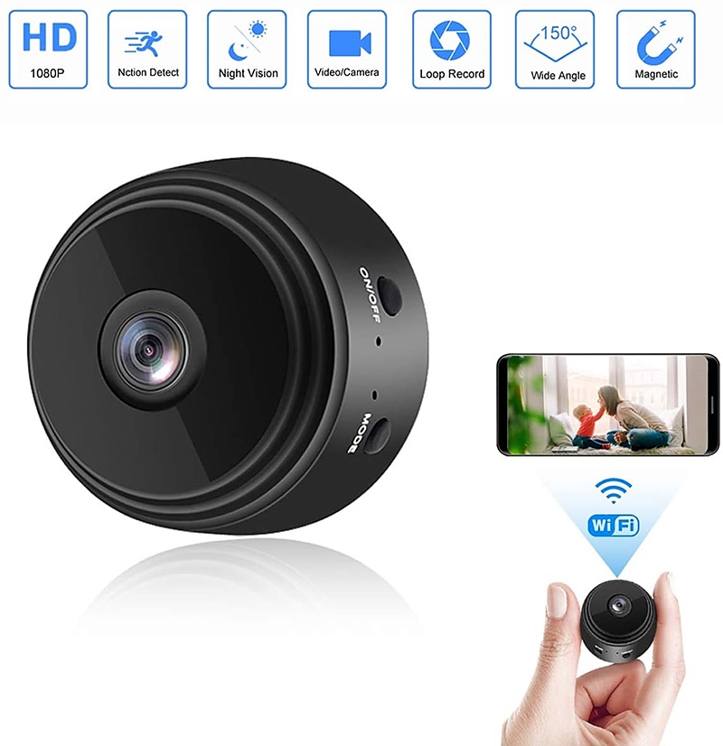 A9 Mini Camera 1080P IP Camera IR Night Magnetic Wireless Voice Video Surveillance Wifi Smart Home Security Camera with Safe Motion Detection Alarm Function Infrared Night Vision 2025 - $25.99 –P2