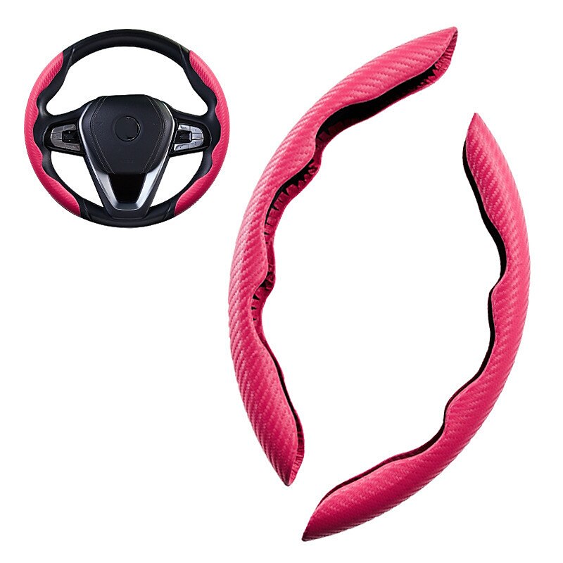 coprivolanti coprivolante modello in fibra di carbonio per donna&amp;uomo, accessorio per auto sicuro e antiscivolo blu / rosa cipria / nero per universale tutti gli anni del 2025 a $24.99 –P10