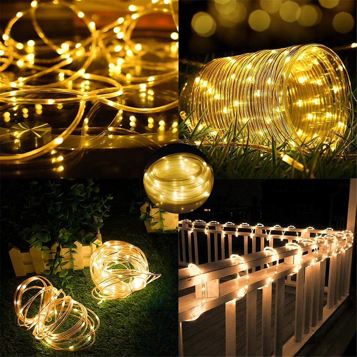 elegante festa di ricevimento di nozze 3 pezzi luci solari luci a corda luci a corda alimentate a energia solare 40 piedi 120 led 8 modalità luci fatate illuminazione decorativa per esterni per del 2025 a $26.99 –P3