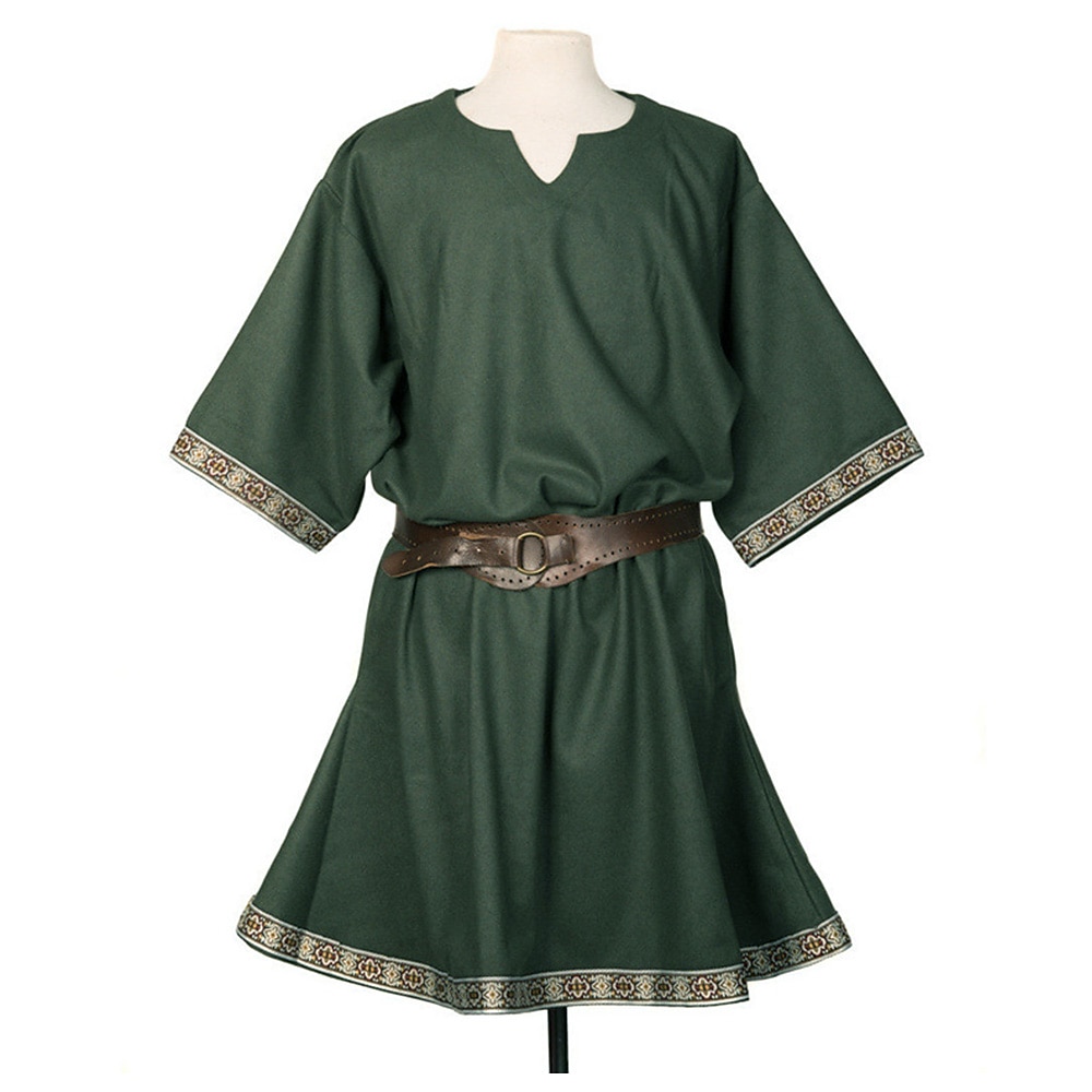 Punk & Gothique Médiéval Renaissance Blouse / Chemise Tunique Guerrier Viking Grande Taille Couleur Unie Déguisement Homme Viking Performance Soirée Scène Adulte Chemisier de 2025 ? $24.99 –P6