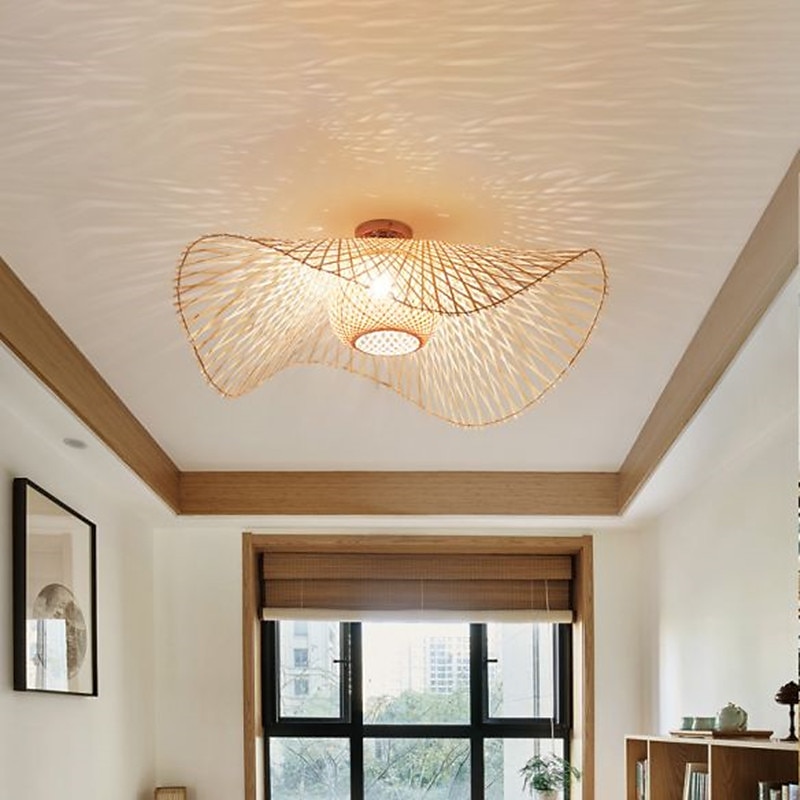 45/65/75 cm design lucerny pod omítku stropní svítidla lakovaná dřevěná/bambusová lampa severský styl 220-240v 2025 - $375.19 –P9