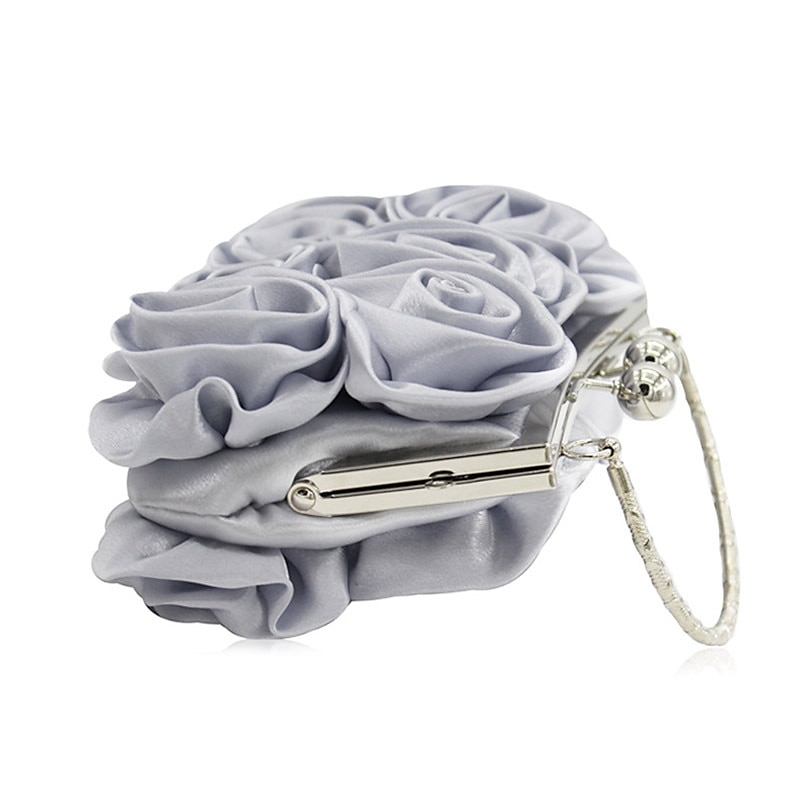Elegant Red Floral Evening Clutch Bag – Vintage Rose Design with Silver Handle for Weddings, Proms, and Formal Events 2025 - $26.99 –P3