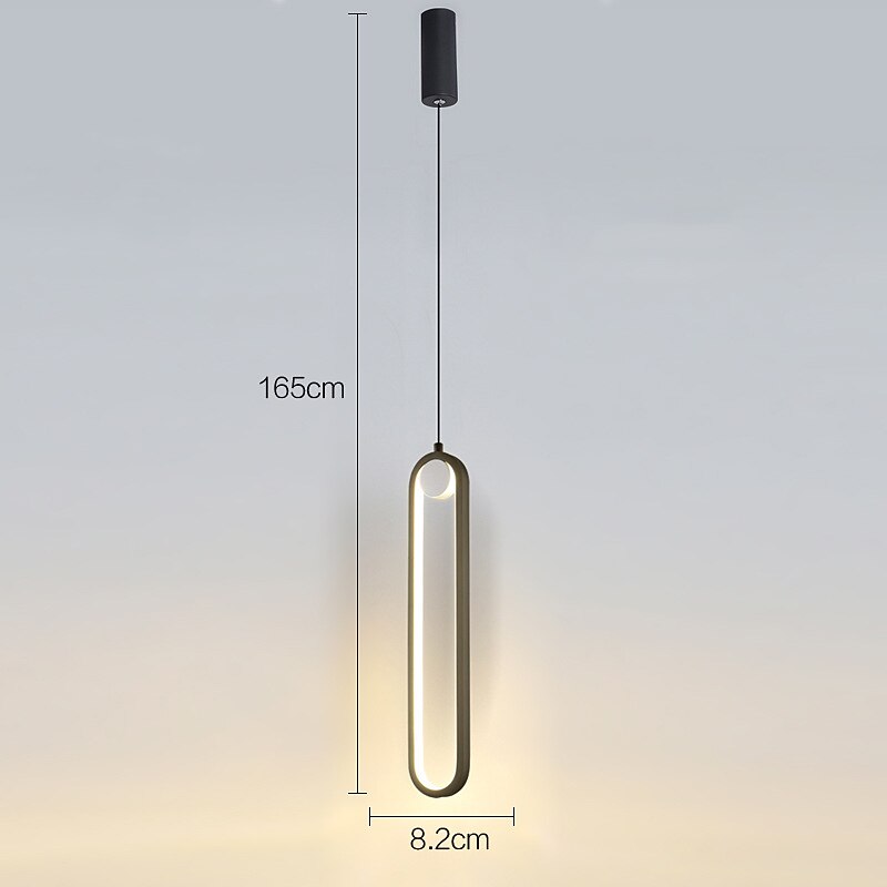 8,3 cm lumina pandantiv cu design unic, finisaj vopsit din aliaj de aluminiu condus stil nordic 220-240v 2025 - $140.99 –P1